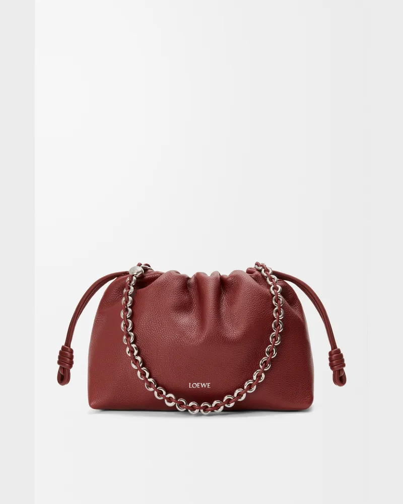 Loewe Medium Flamenco Purse In Fine Grained Leather skin Mujer Mahogany