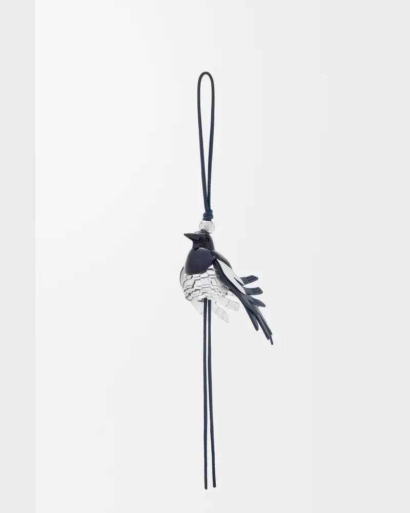 Loewe Magpie Charm In Leather skin Mujer Black