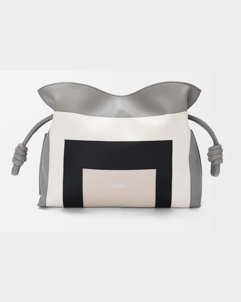 Loewe Medium Flamenco Clutch In Nappa Leather skin Mujer Grey