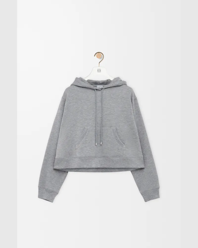 Loewe Trapeze Hoodie In Cotton Blend Size Mujer Grey