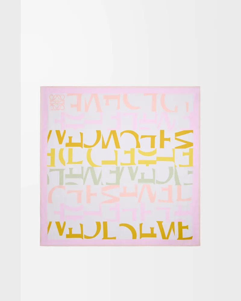 Loewe Scarf In Silk Mujer Pink