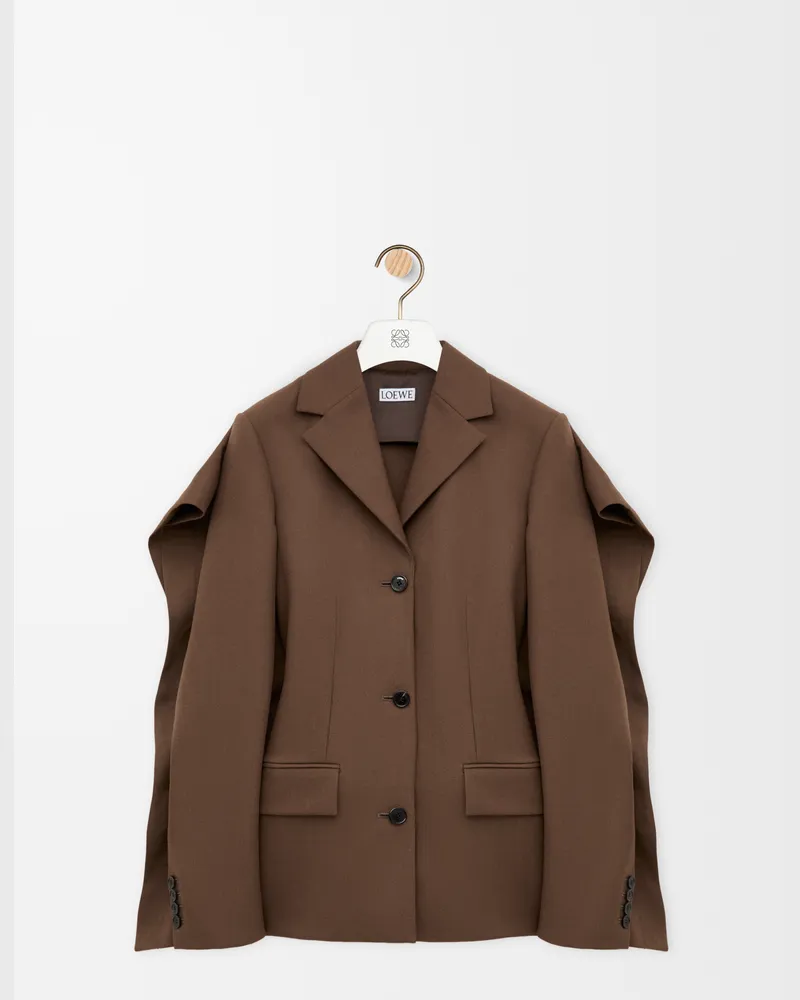 Loewe Jacket In Wool Size Mujer Brown