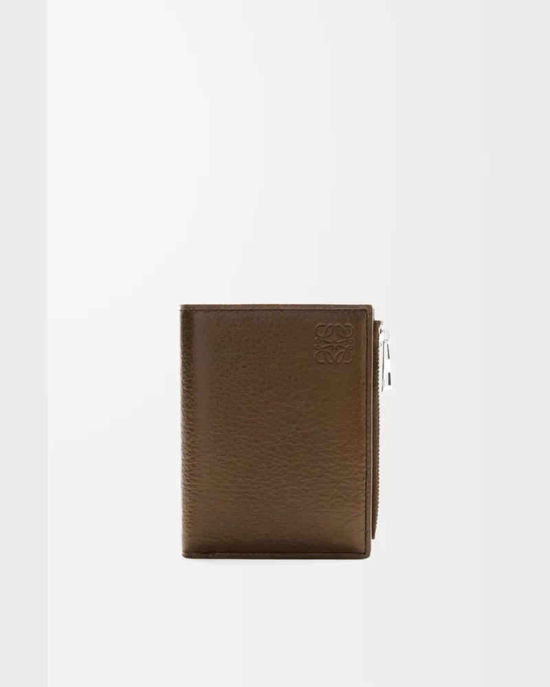 Loewe Slim Compact Wallet In Deerskin Hombre Tundra