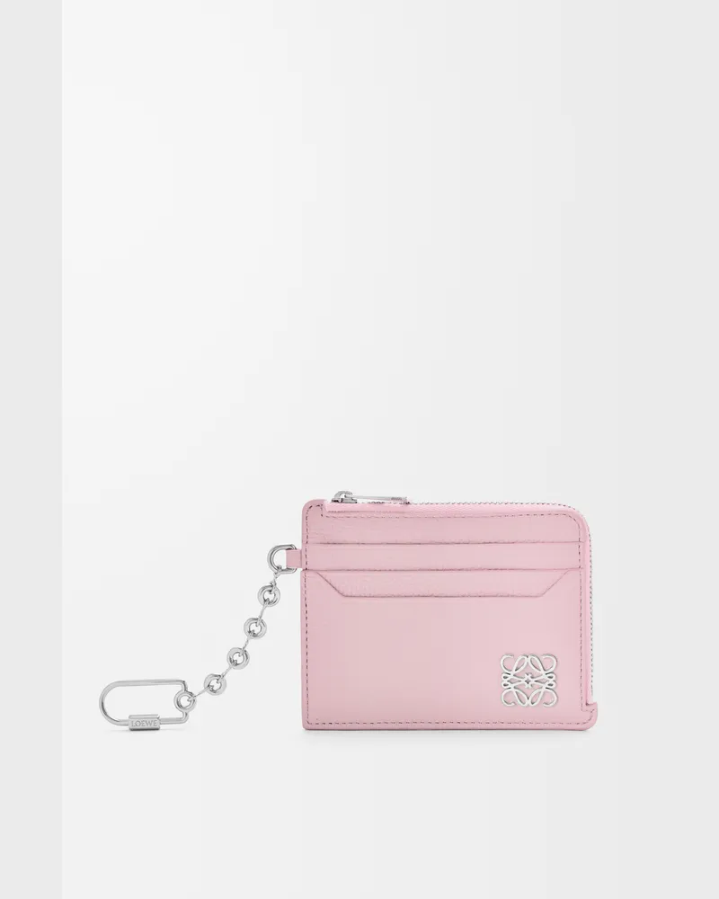 Loewe Anagram Square Coin Cardholder In Pebble Grained Leather skin Mujer Blossom