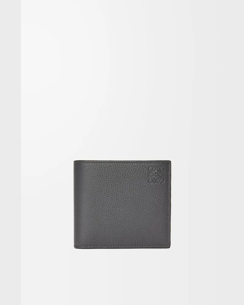 Loewe Bifold Coin Wallet In Soft Grained Leather skin Hombre Anthracite