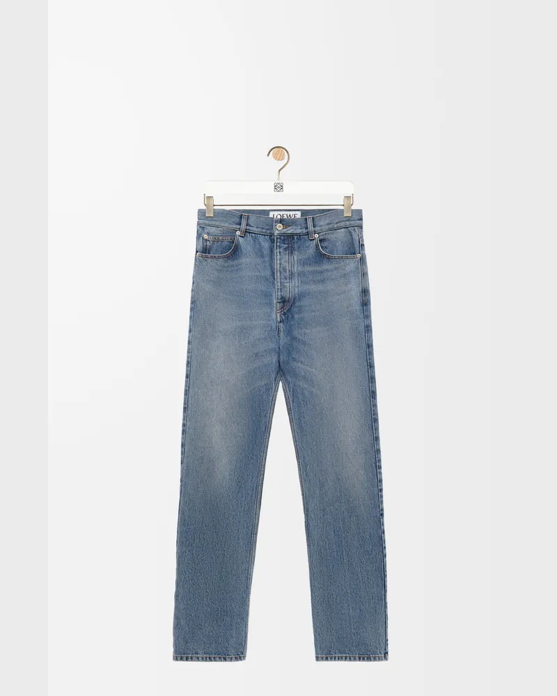 Loewe Straight Leg Jeans In Denim Size Hombre Blue