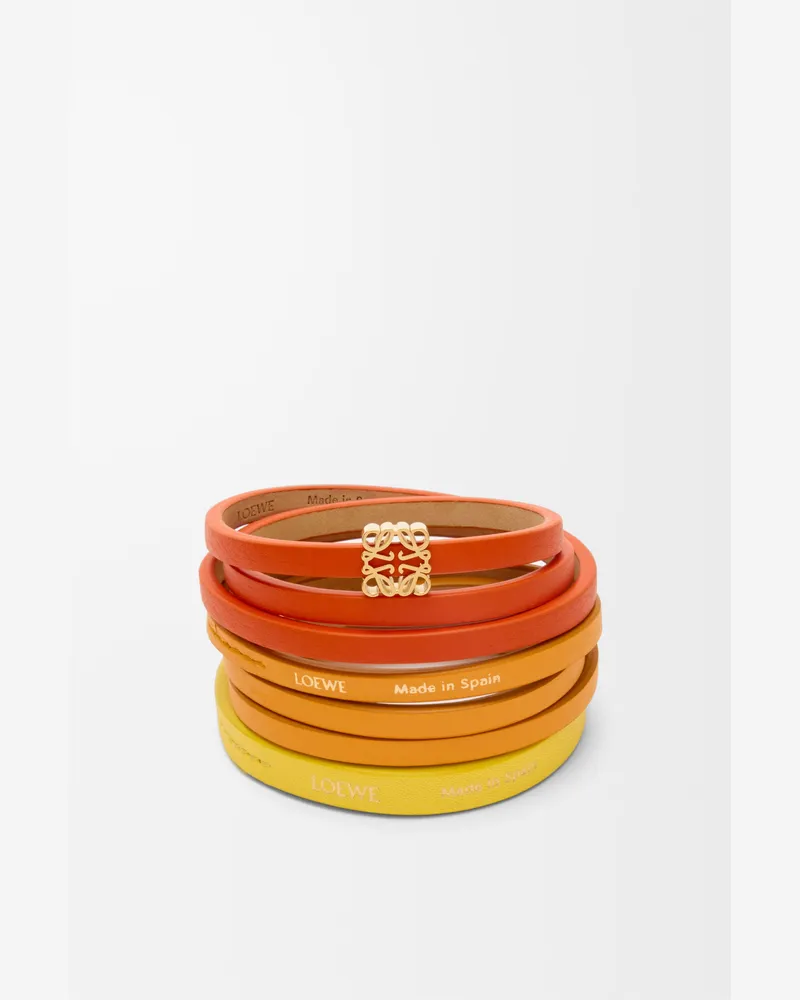 Loewe Twist Double Bracelet In Leather skin Size Mujer Vivid