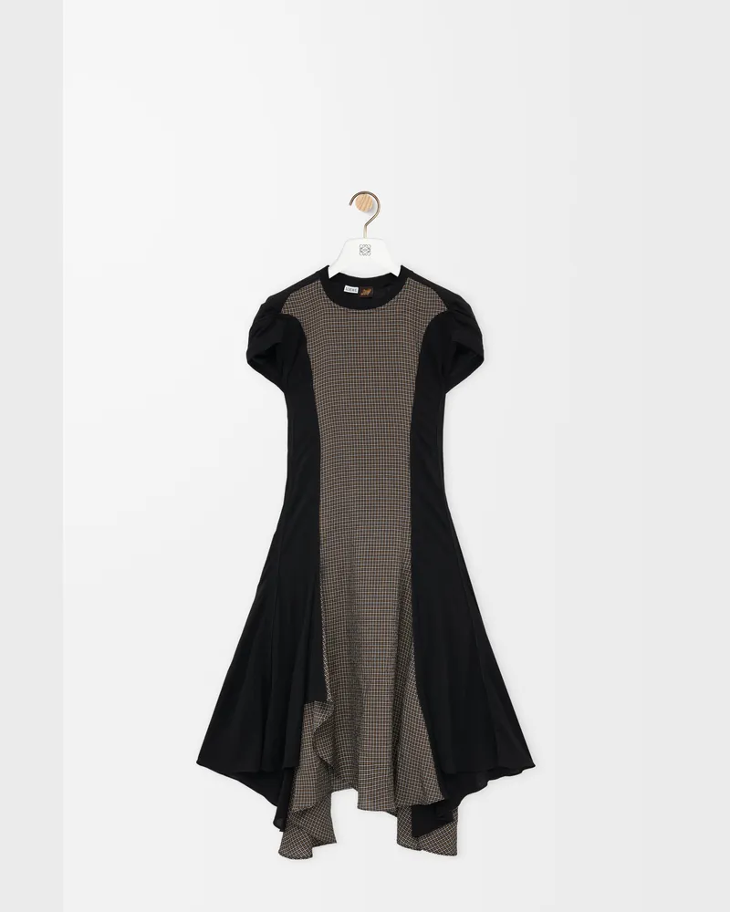 Loewe Dress In Linen And Viscose Blend Size Mujer Black