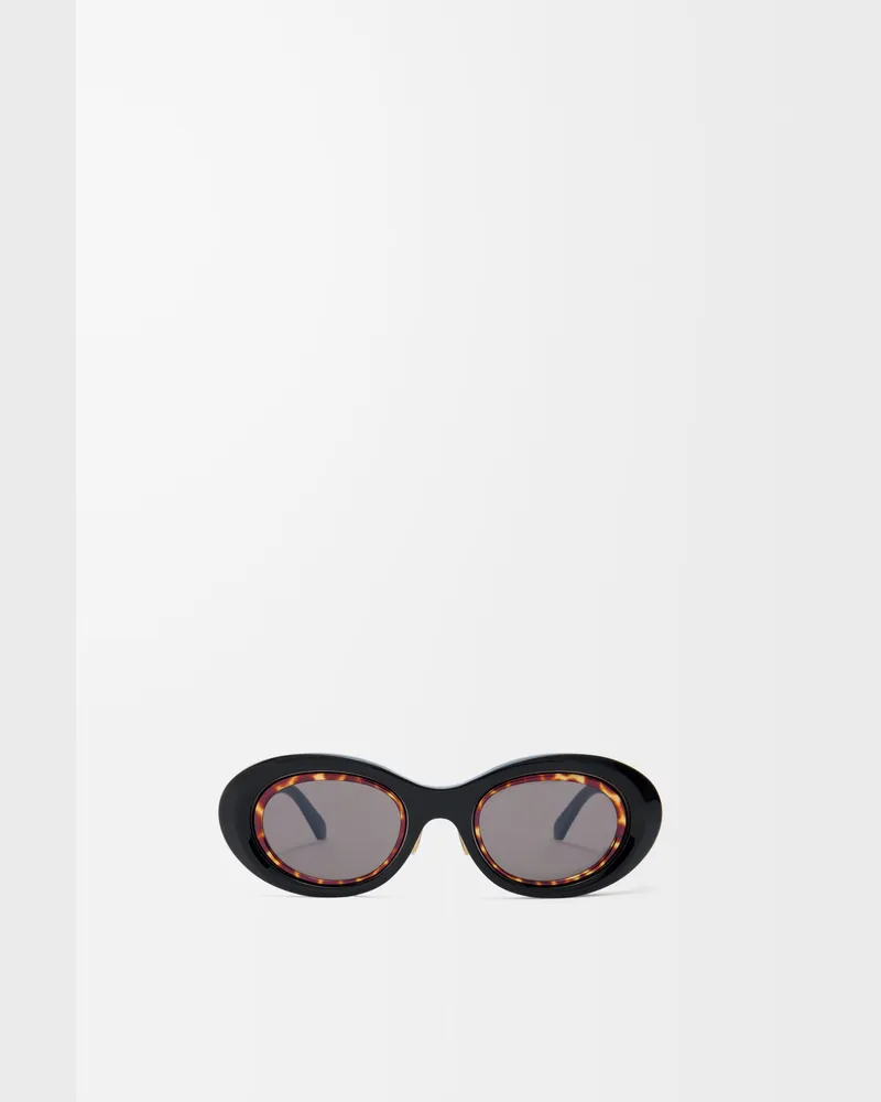 Loewe Mini Anagram Oval Sunglasses Mujer Black