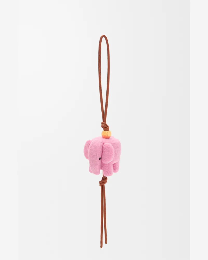 Loewe Elephant Charm In Felt And Leather skin Mujer Candy