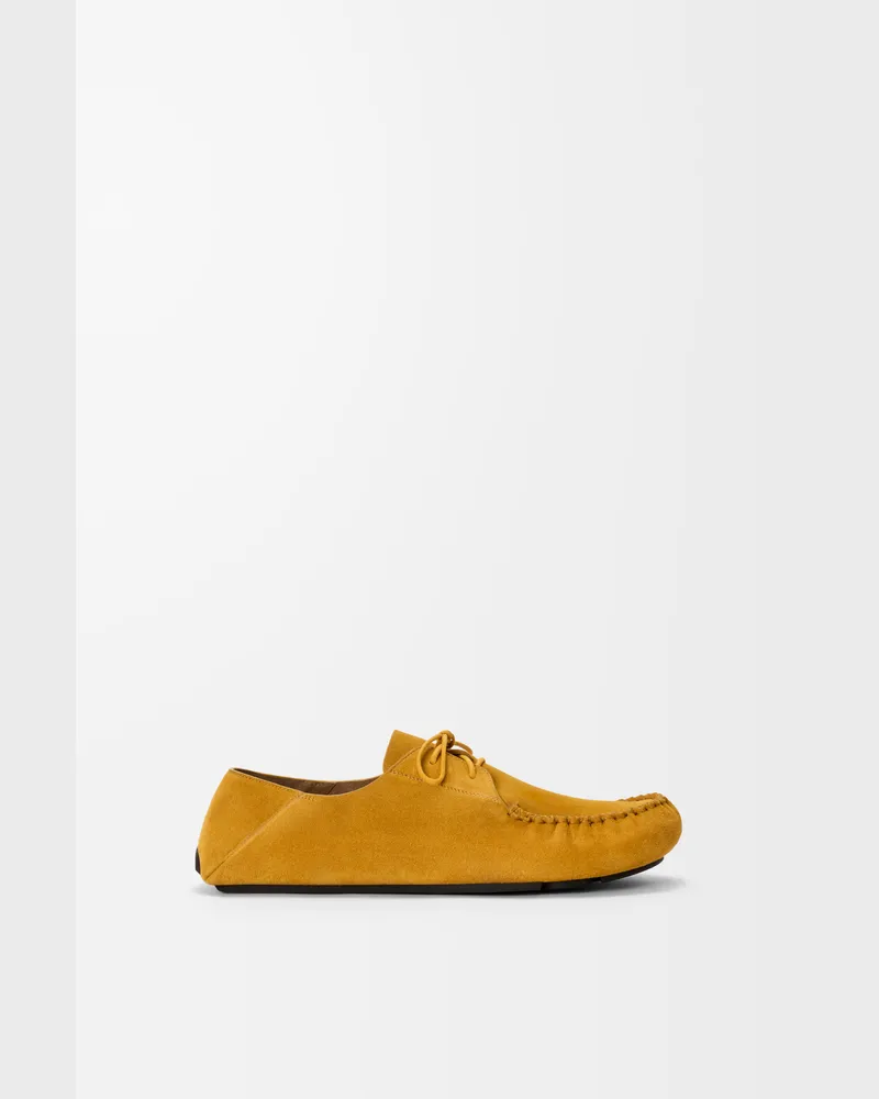 Loewe Rambla Boat Shoe In Suede Leather skin Size Hombre Ochre