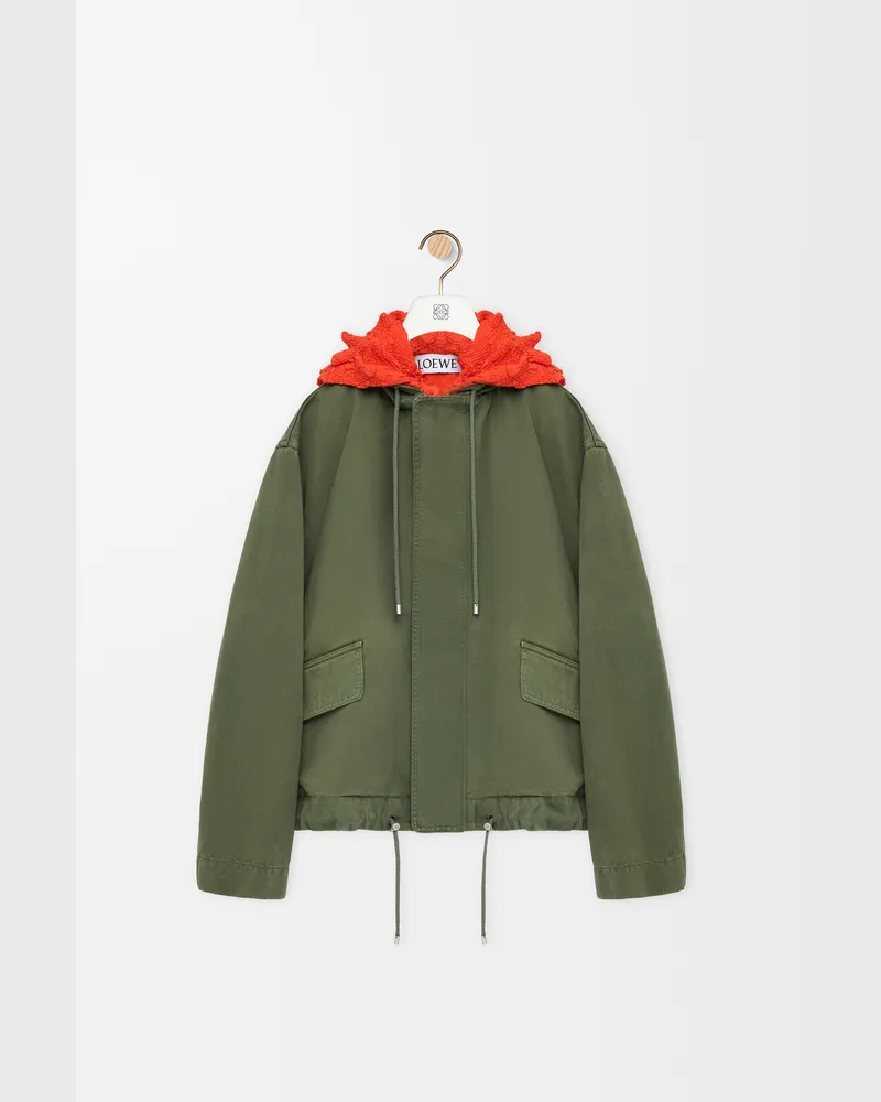 Loewe Parka In Cotton Size Mujer Green