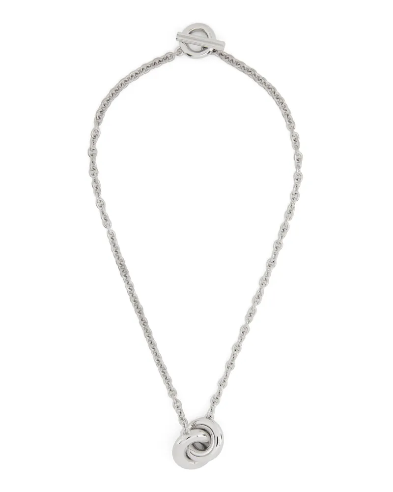 Loewe Luxury Donut single link necklace in sterling silver Silver