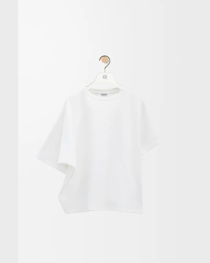 Loewe Draped T-shirt In Cotton Blend Size Mujer White