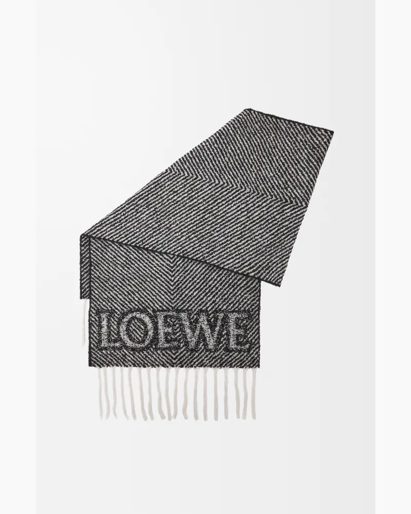 Loewe Loewe Scarf In Alpaca And Wool Blend Mujer Black