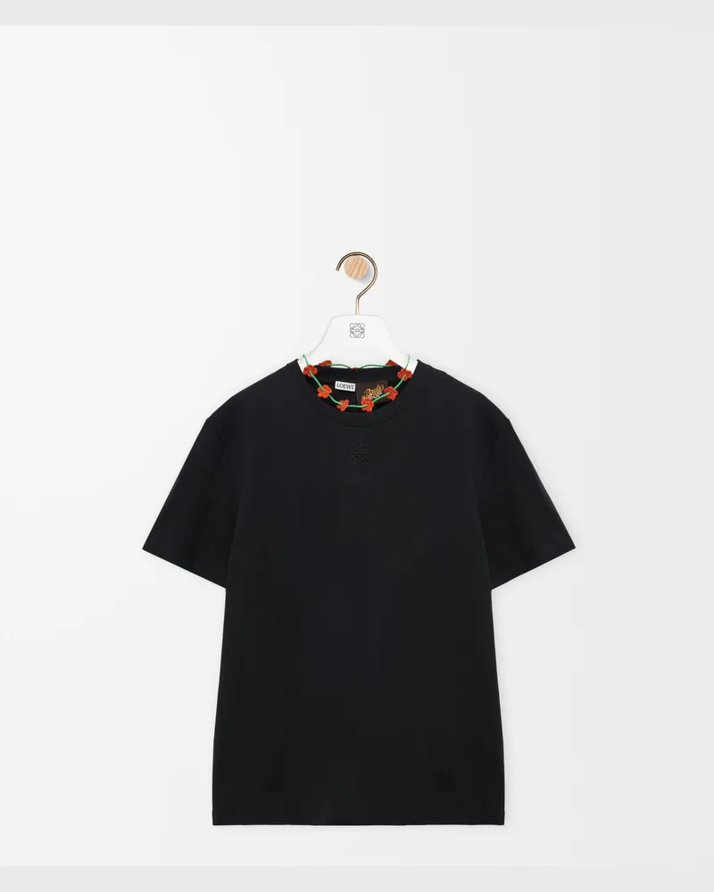Loewe Crochet T-shirt In Cotton Size Mujer Black