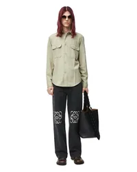 Loewe Luxury Anagram baggy jeans in denim Black