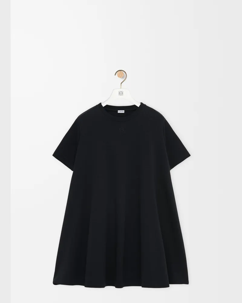 Loewe Trapeze Dress In Cotton Blend Size Mujer Black