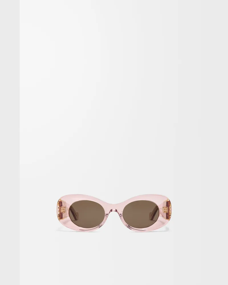 Loewe Beveled Oval Maxi Anagram Sunglasses Mujer Transparent