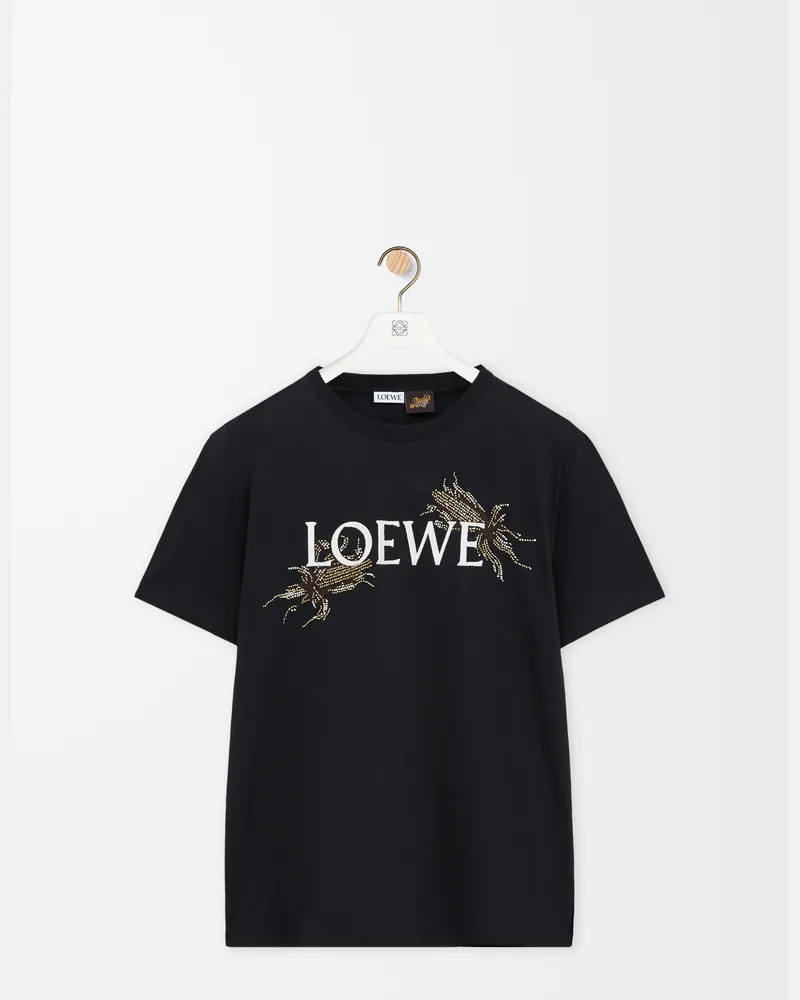 Loewe Embellished T-shirt In Cotton Size Mujer Black