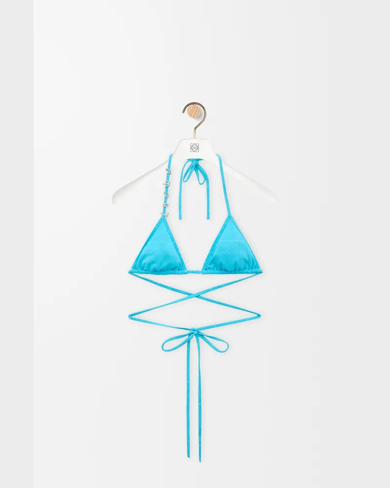 Loewe Bikini Top In Technical Jersey Size Mujer Turquoise