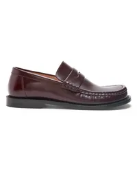 Loewe Luxury Campo loafer in brushed calfskin Burgundy