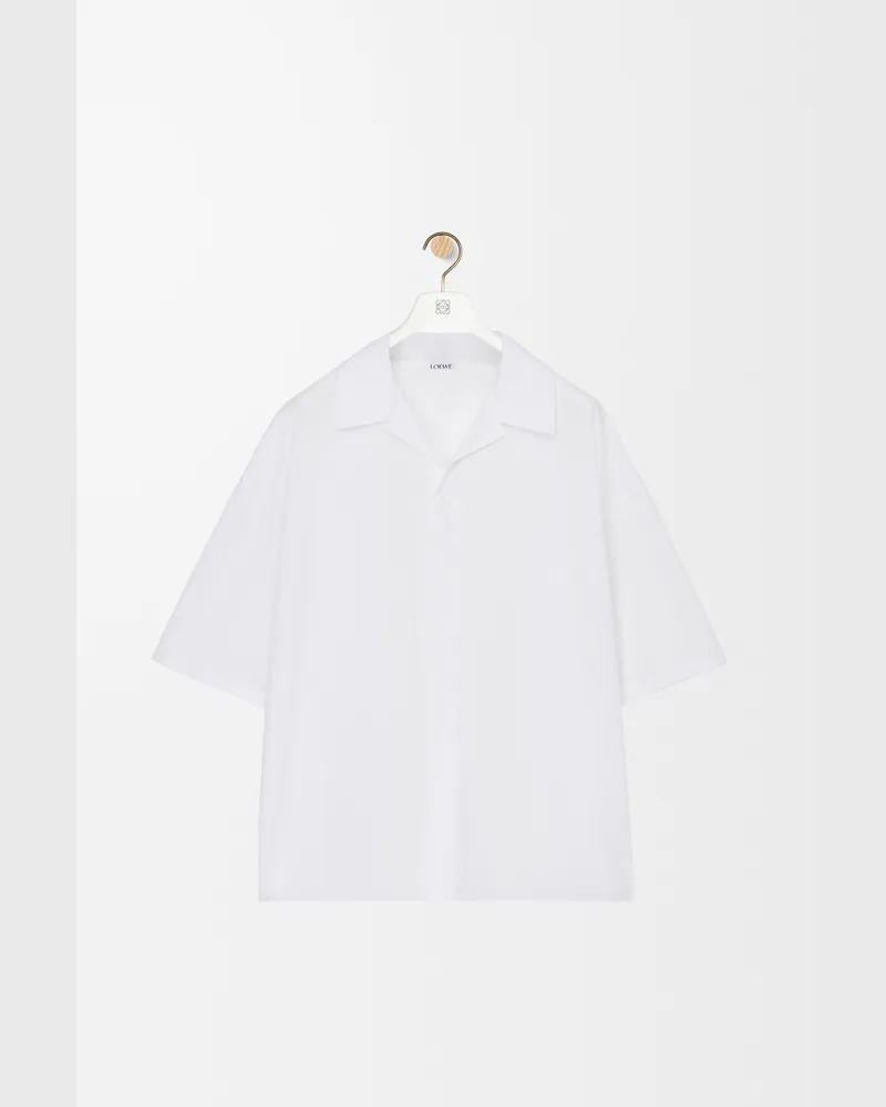 Loewe Short Sleeve Shirt In Cotton Size Hombre White