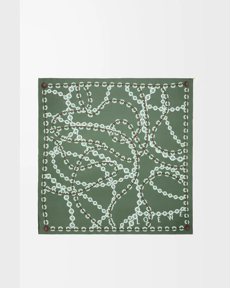 Loewe Scarf In Silk Mujer Green