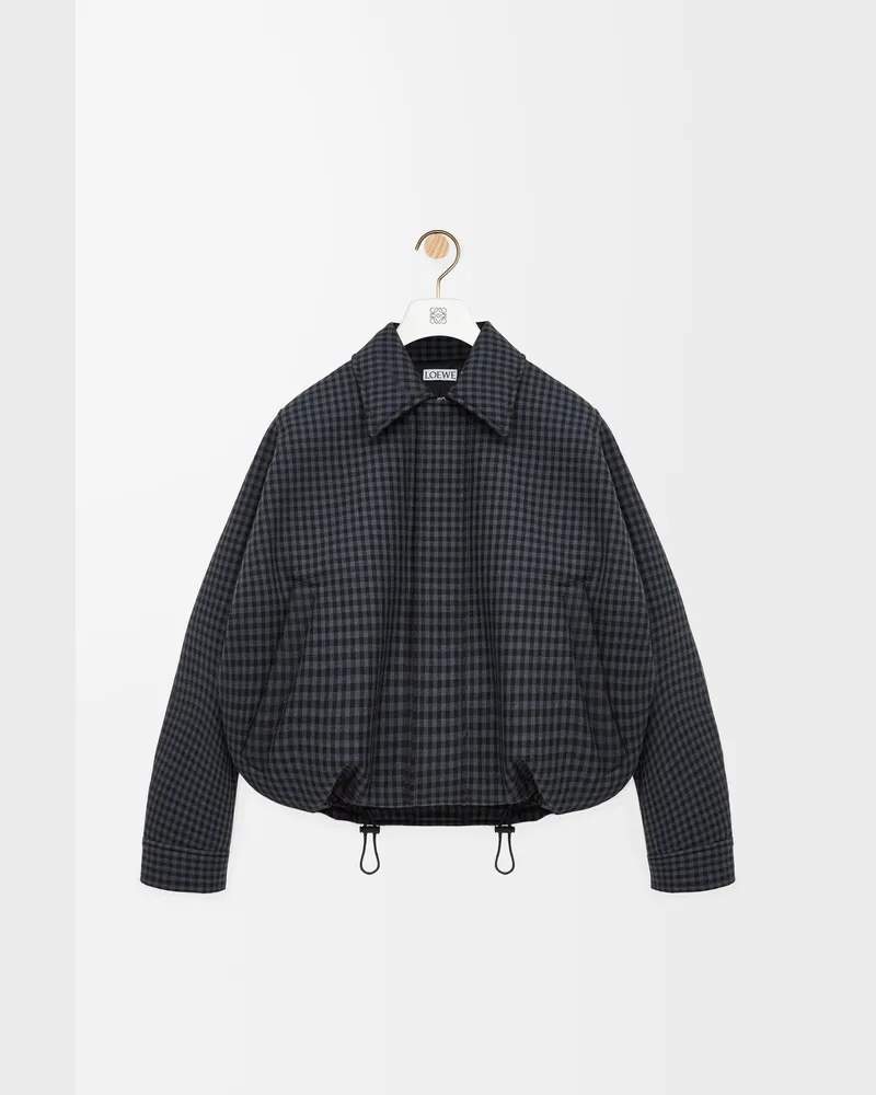 Loewe Drawstring Jacket In Wool Size Mujer Blue