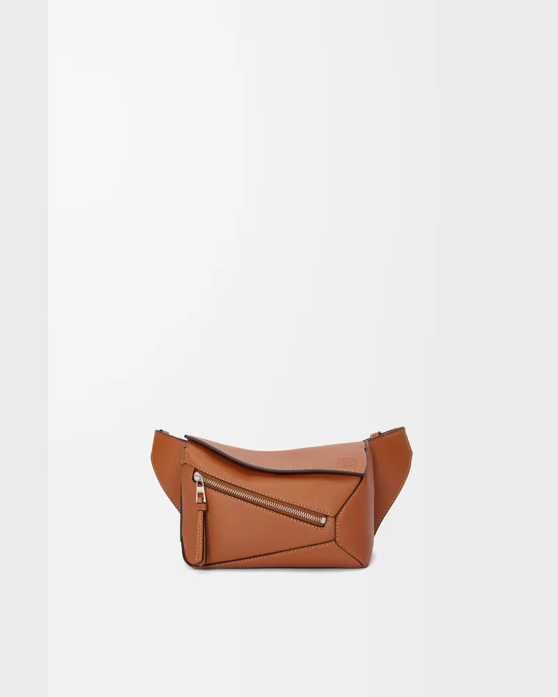 Loewe Mini Puzzle Bumbag In Leather skin Hombre Tan