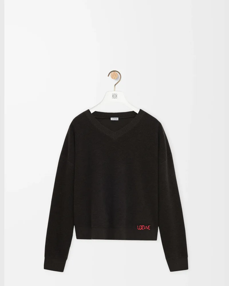 Loewe Sweater In Wool Size Mujer Khaki