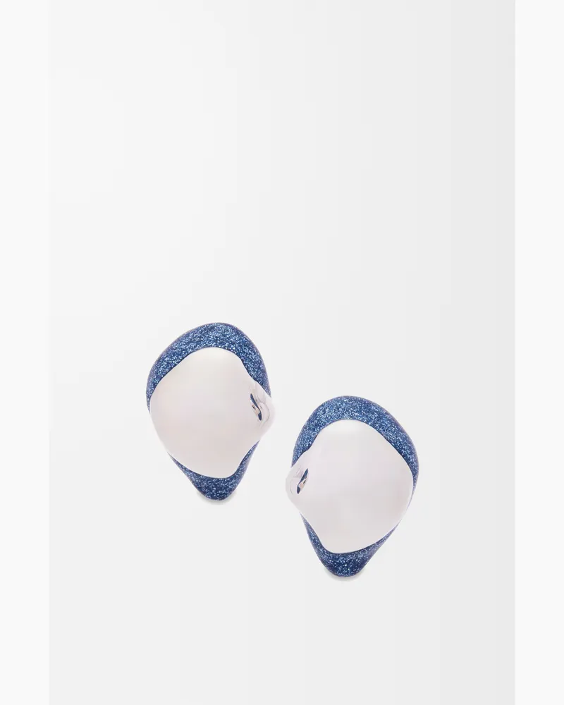 Loewe Foam Drip Earrings In Sterling Silver And Enamel Mujer Silver