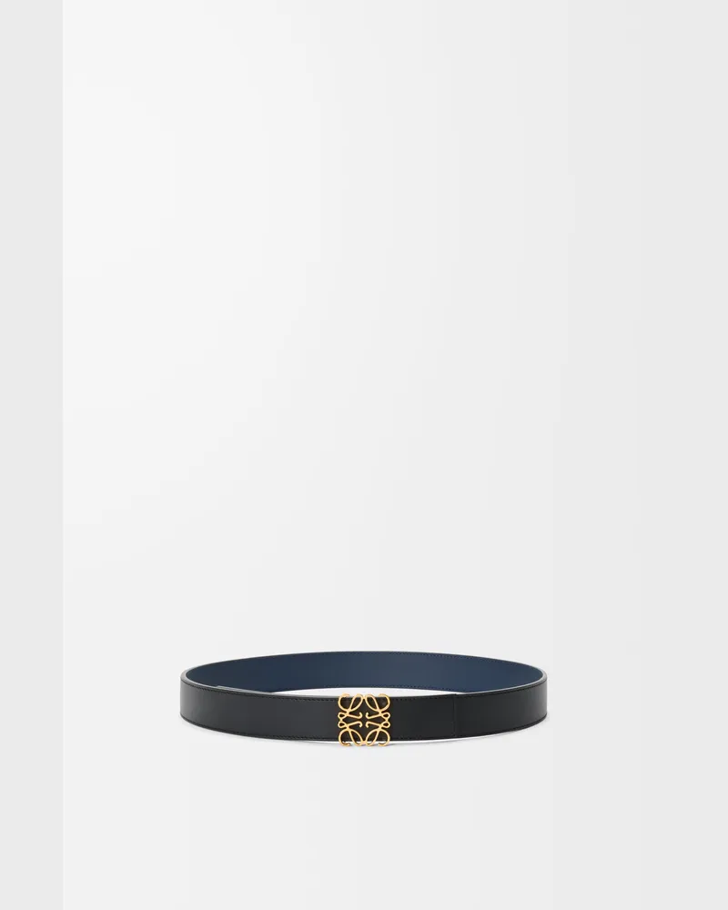 Loewe Reversible Anagram Belt In Leather skin Size Hombre Black