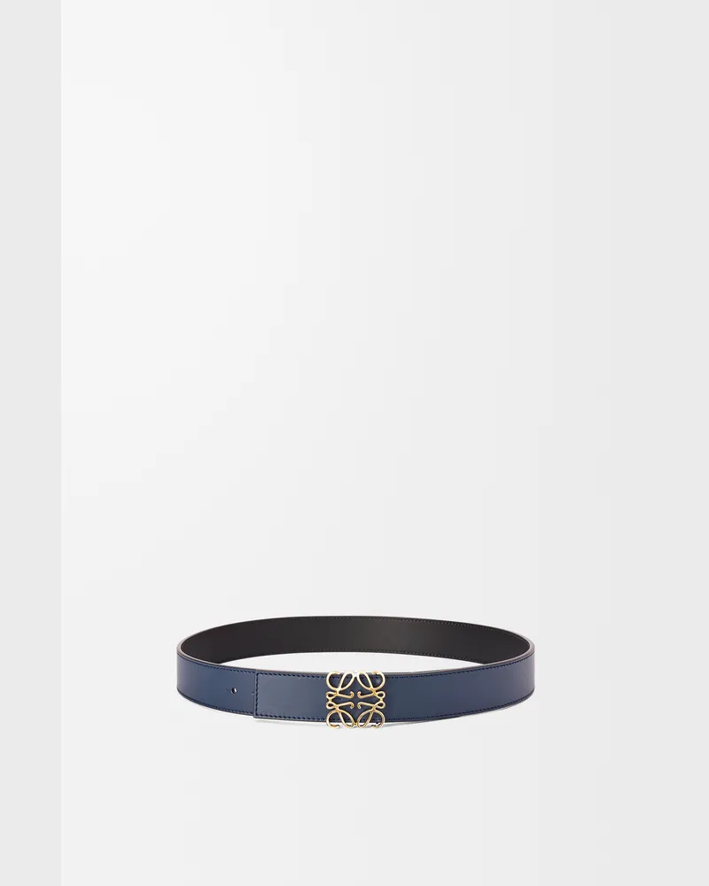 Loewe Reversible Anagram Belt In Leather skin Size Hombre Black