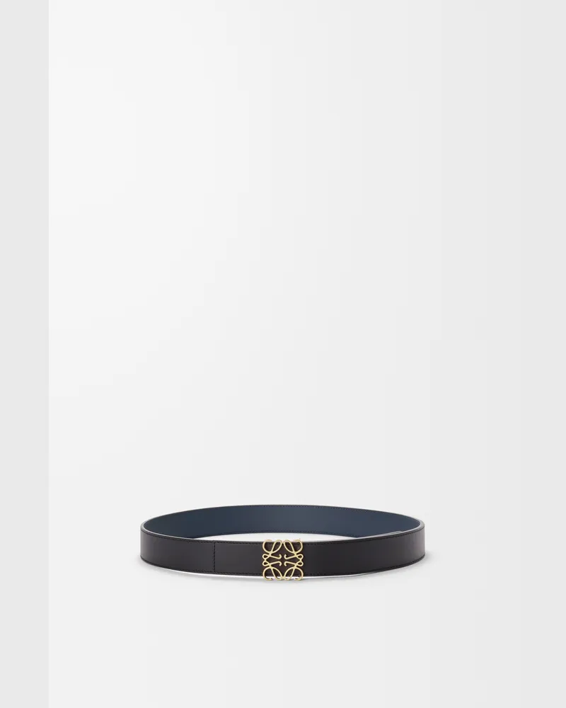Loewe Reversible Anagram Belt In Leather skin Size Hombre Black