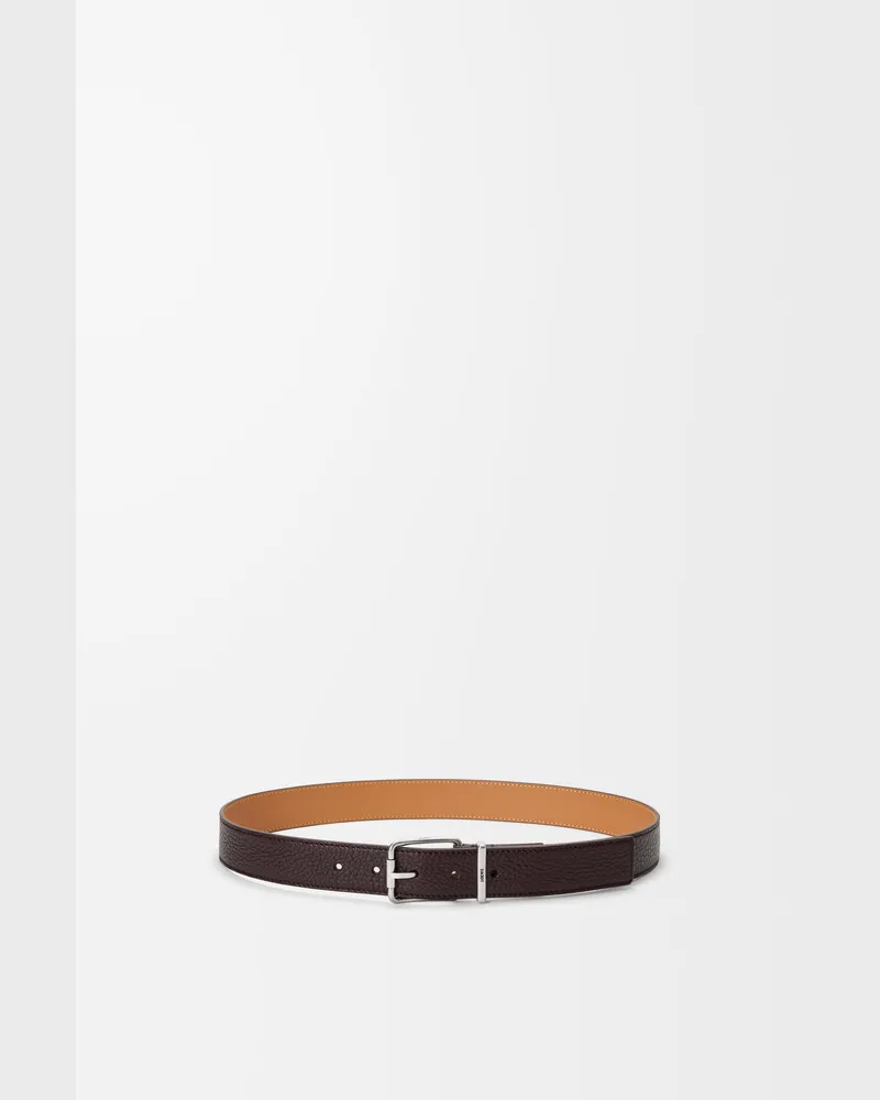 Loewe Essential Belt In Supple Grained Leather skin Size Hombre Oxblood