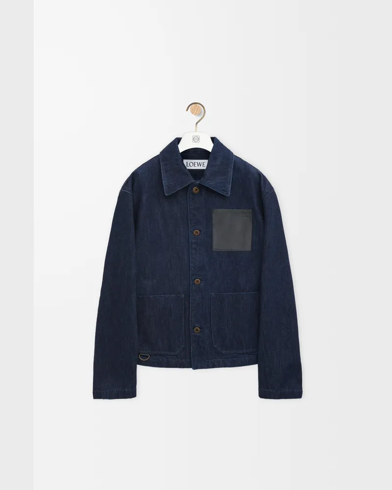 Loewe Workwear Jacket In Denim Size Hombre Indigo