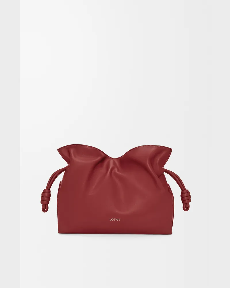 Loewe Medium Flamenco Clutch In Nappa Leather skin Mujer Burnt