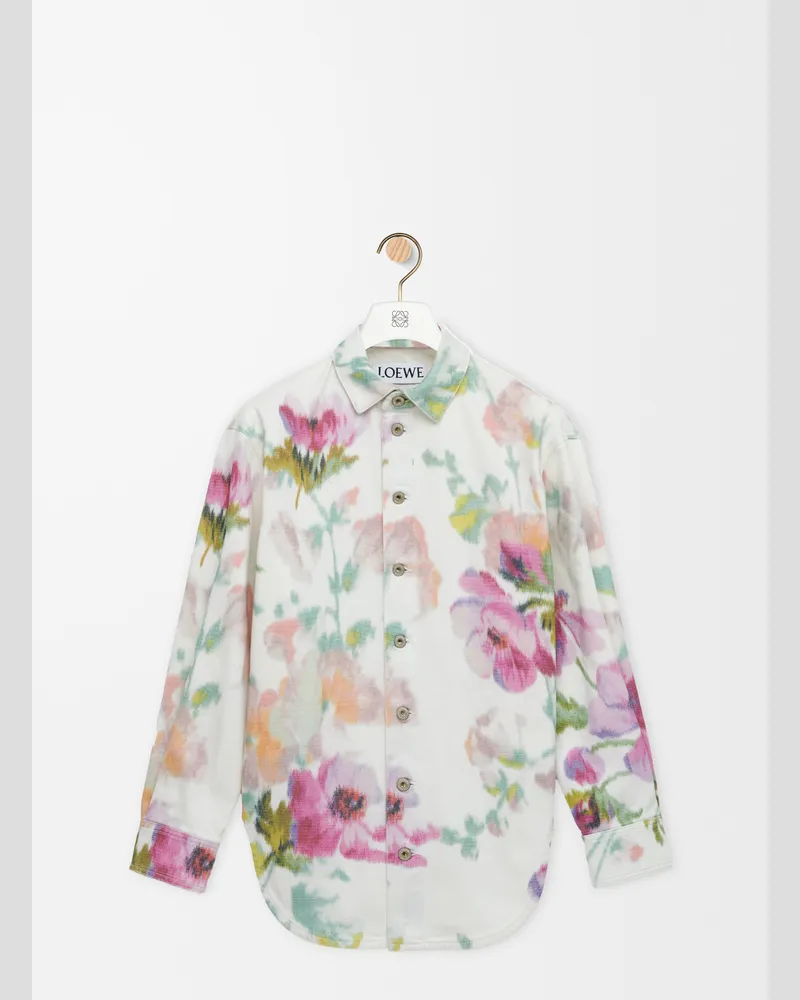 Loewe Overshirt In Denim Size Mujer White