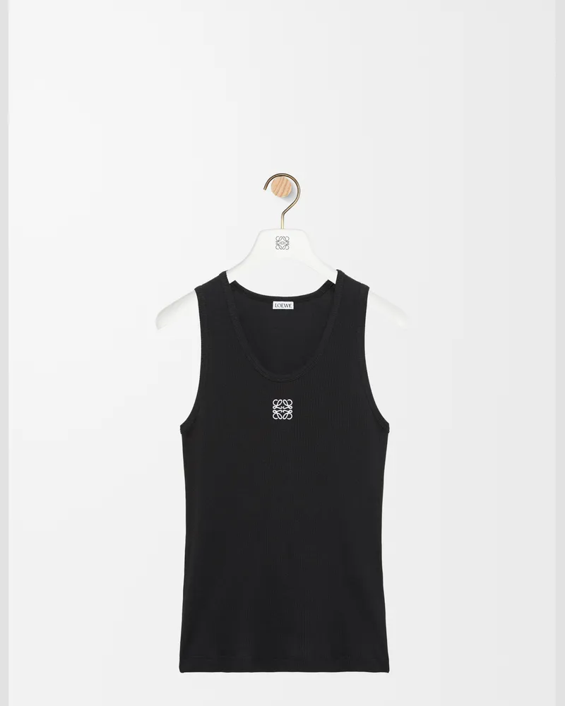 Loewe Anagram Tank Top In Stretch Viscose Size Mujer Black