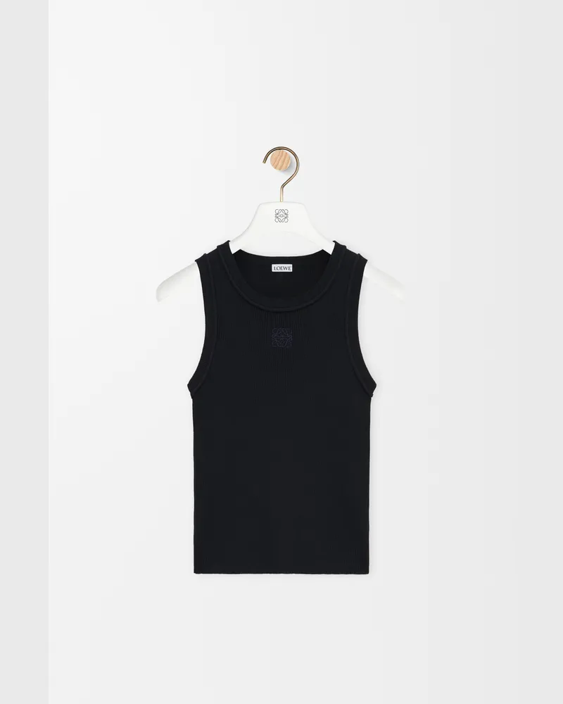 Loewe Anagram Tank Top In Stretch Viscose Size Mujer Black