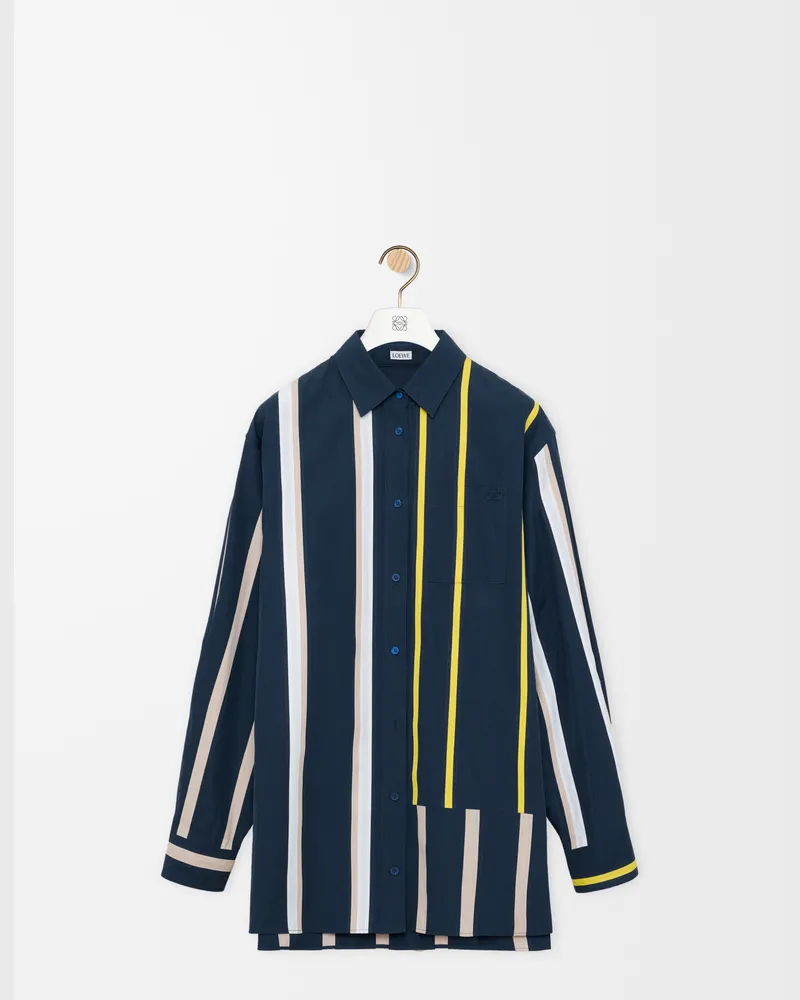 Loewe Shirt Dress In Cotton Size Mujer Multicolor