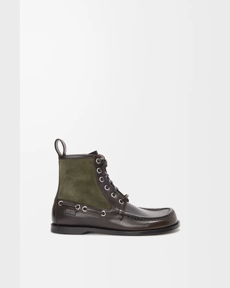 Loewe Campo Loafer Bootie In Leather skin And Suede Leather skin Size Hombre Dark