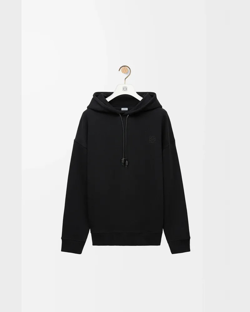 Loewe Relaxed Fit Hoodie In Cotton Size Hombre Black