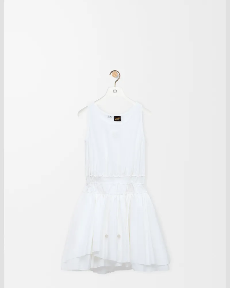 Loewe Dress In Cotton Size Mujer White