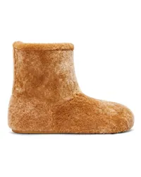 Loewe Luxury Lago boot in shearling Cognac