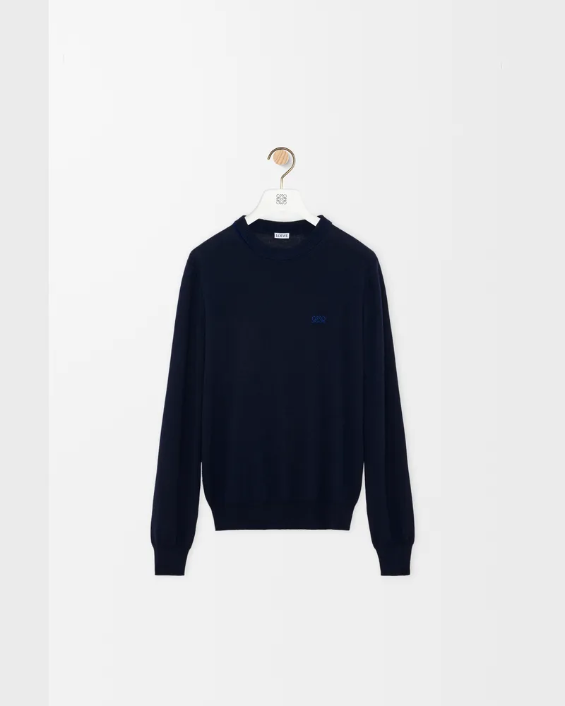 Loewe Sweater In Merino Wool Size Hombre Navy