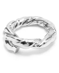 Loewe Luxury Nappa twist ring in sterling silver Silver