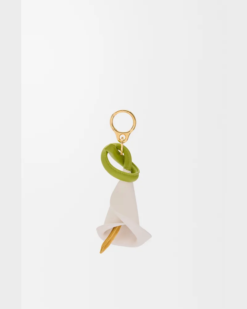 Loewe Calla Charm In Leather skin Mujer Green