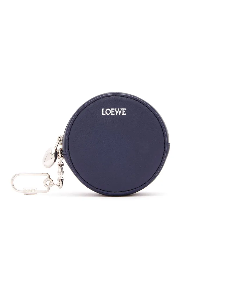 Loewe Luxury Pebble cookie key holder in shiny nappa calfskin Abyss